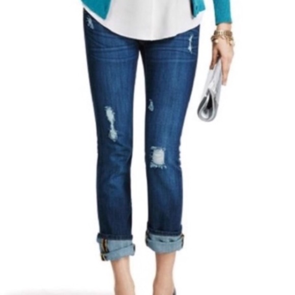 CAbi Denim - CAbi Slim Boyfriend Denim Distressed Jeans
